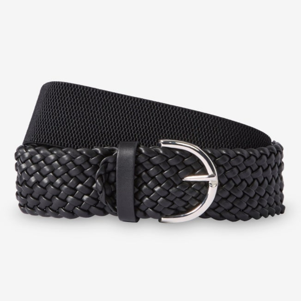 NEW NWOT Womems  Black Braided Belt
